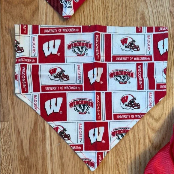 Wisconsin Badger Pet Jerseys And Bandanas Lot College University Badgers Dog - Picture 4 of 13